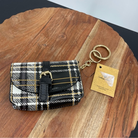 NWT Patricia Nash mini wallet Torri black white plaid p845481 - Picture 1 of 10